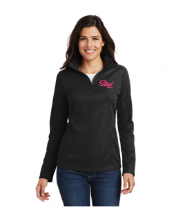 SLIM PLUS Ladies Pinpoint Mesh 1/2 Zip