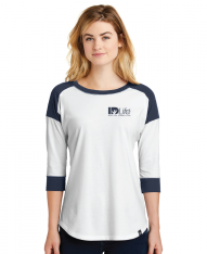 New Era Ladies Heritage Blend 3/4-Sleeve Baseball Raglan Tee