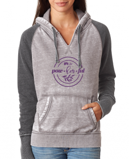 Ladies Zen Contrast Pullover Hoodie
